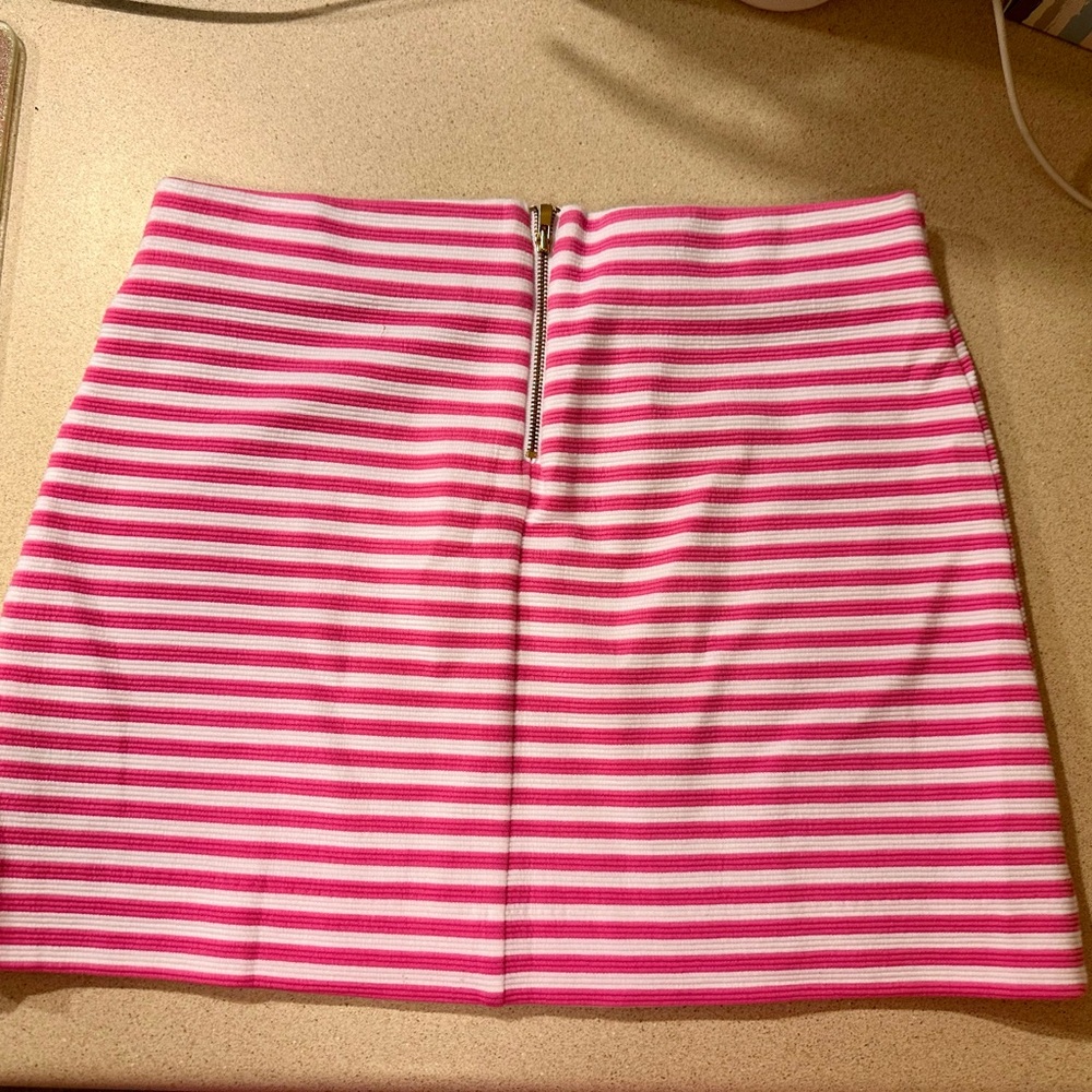 Lilly Pulitzer pink and white stripe skirt size 2